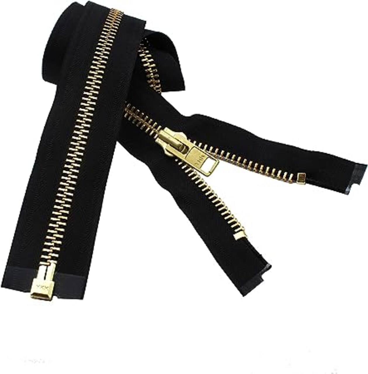 #10 Extra Heavy Jacket Separating Zipper - YKK Brass Metal Separating - Color Black - Made in The United States - Choose Your Length (36" Inches)
